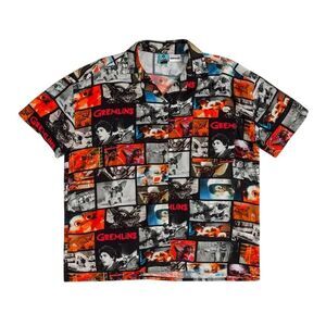 Gremlins Unisex Adult Movie Reel Button Front Shirt / Multicolored